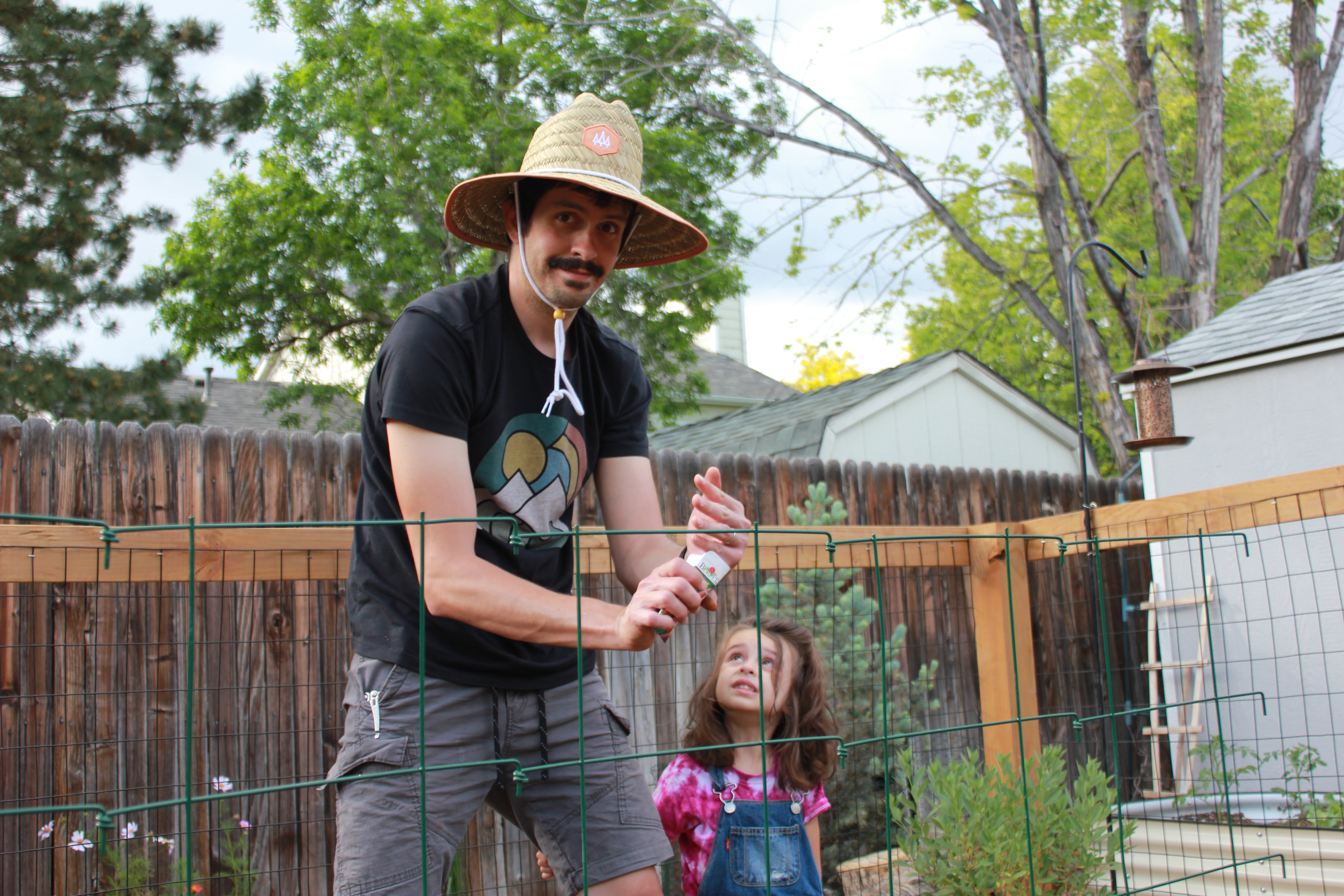 Dallas, founder and developer of Vivary, in his Colorado garden